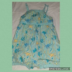 Vintage Gymboree Splash Under The Sea Print Romper